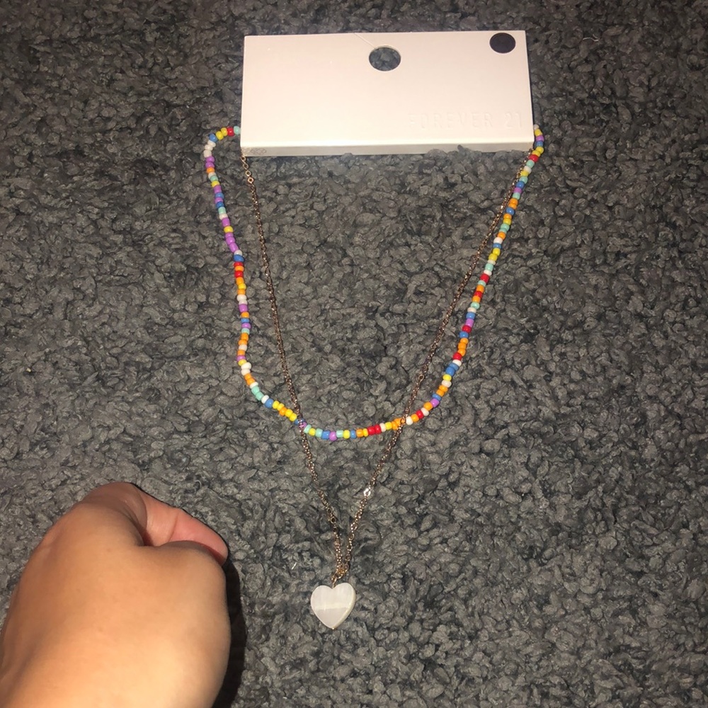Forever 21 layered heart necklace